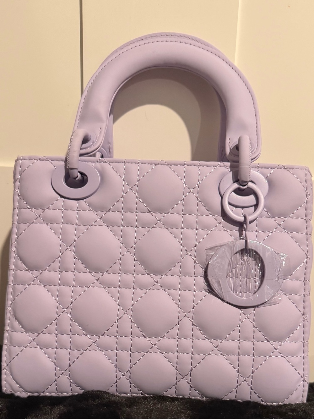 Lavender Quilted Top-Handle Bag - Women's Fashion Purse